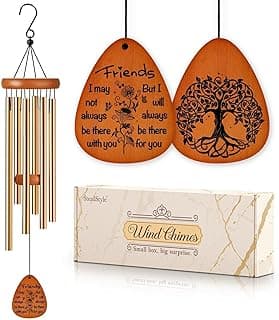 SteadStyle Friend Gifts for Women, Friendship Wind Chime Gifts for Birthday Christmas Friendsgiving, Present for Friends Female Garden Decoration