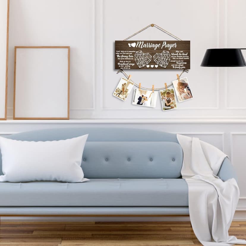 Wedding Gifts Bridal Shower Gifts for Bride and Groom Engagement Present for Wife NewlyWed Marraige Prayer Photo Holder