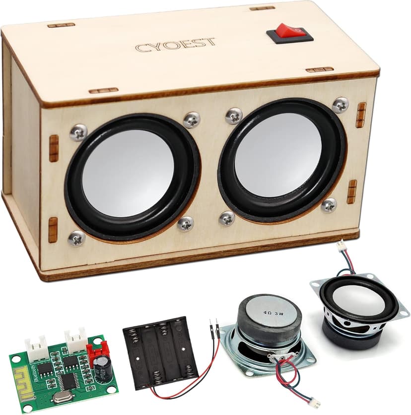STEM Projects for Kids & Adults Build Your Own Bluetooth Speaker - Science Experiment Electronics Kit | Beginner's Starter DIY Set,STEM Gifts for Teenage Girls + Boys Ages 10 and Up (Dual Speakers)