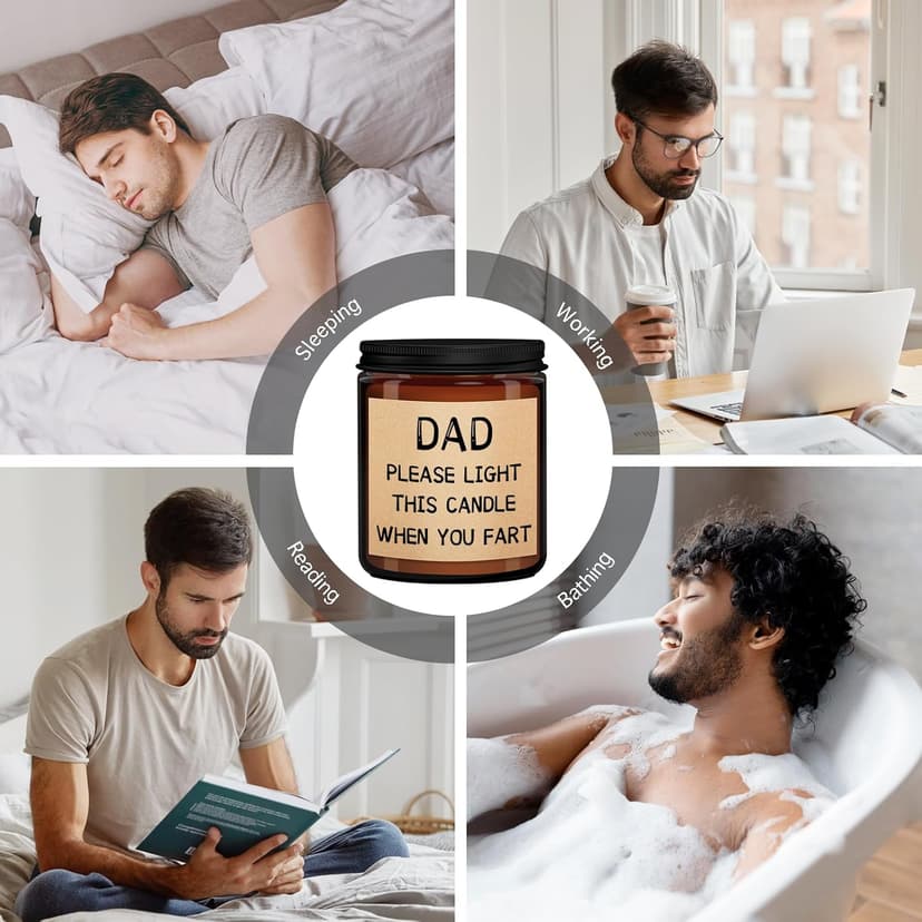 Dad Christmas Gifts for Men Funny Birthday Christmas Gifts for Dad from Daughter & Son Unique Mens Gift for Dads Who Have Everything Hilarious Holiday Presents Gag Gift for Fathers, 100% Soy Wax