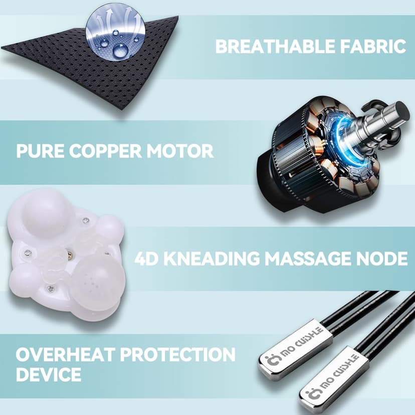 Mo Cuishle Shiatsu Neck and Shoulder Massager with Heat – Deep Kneading Massage for Relaxation – Ideal for Christmas, Mother's Day, Father's Day, Gifts for Men, Women, Mom and Dad