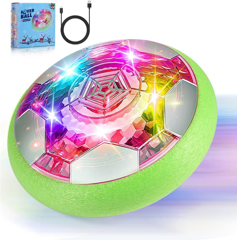 BaLaM Hover Soccer Ball Toys for 3-8 Year Old Kids Toddler Boys Girls, Christmas Birthday Gifts for Kids Age 4-6 5-7 8-12, Indoor Rechargable Light-up Toys Games