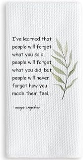 TNUW Hostess Gifts Kitchen Towels - Hostess Gifts for Women,Inspirational Quote Soft and Absorbent Kitchen Tea Dish Hand Towels 16″×24″(White)