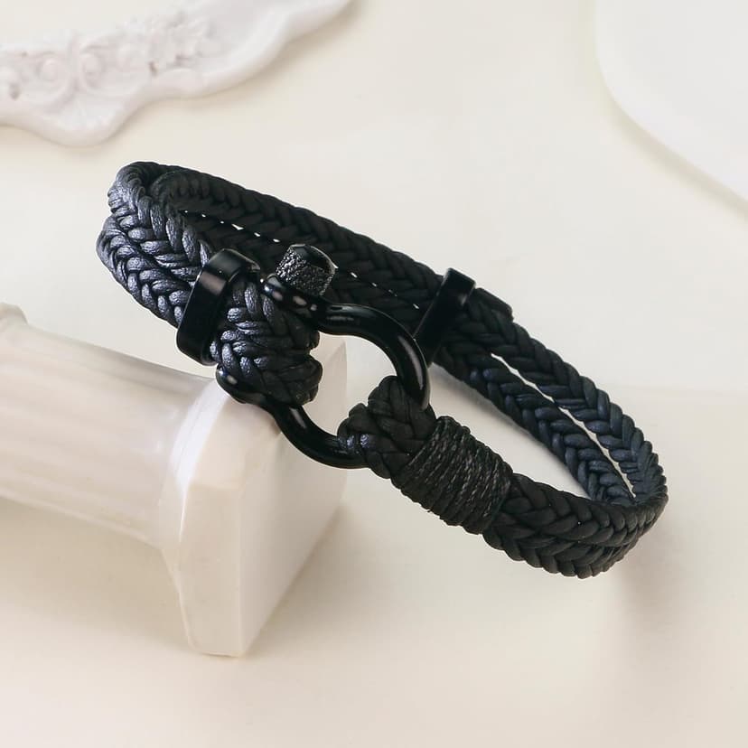 Sereney 9 10 11 12 13 15 16 18 21 30 40 50 60 Year Old Birthday Gifts for Him Boys, Handmade Triple Protection Bracelets as Adjustable National Boyfriend Day Bracelets for Boys Son Grandson Dad Man