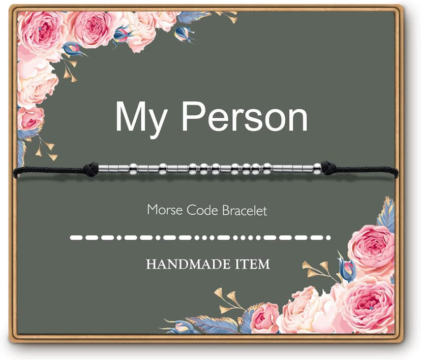 ASELFAD Morse Code Bracelets for Women, Funny Birthday Gifts, Best Friend Friendship Gifts