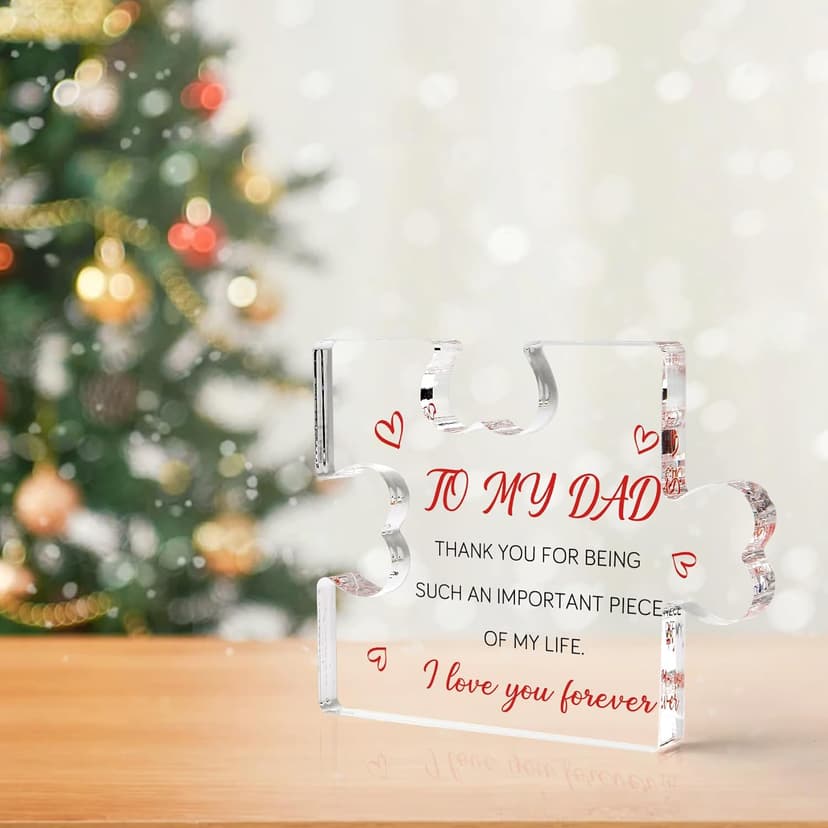 Father's Day Gifts for Dad, Dad Birthday Gift, Dad Gifts from Daughter Son, Dad Gifts for Fathers Day, Cool Gifts for Dad Acrylic Block Presents for Dad Christmas Gifts for Dad