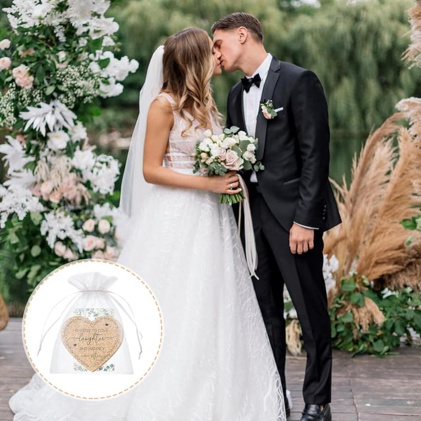 50 Set Wedding Favors Cork Coasters for Guest Heart Shaped Coasters Souvenirs Thank You Cards and Organza Bags Wedding Gifts Bridal Shower Favors for Souvenirs Non-Slip Heat-Resistant Coasters