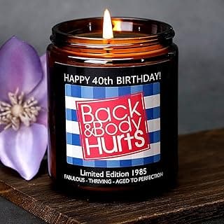40th Birthday Gifts Women Men, 40th Birthday Decorations for Women Men, Funny 40th Birthday Candle Gifts for Her Him Mom Dad Husband Wife Best Friends Sister, 1984 40 Year Old Gift Ideas