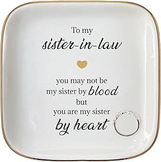 Scwhousi Ring Dish Jewelry Tray for Friend Mom Sister Maid of Honor,Birthday Mother's Day Christmas Gifts