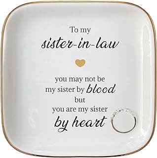 Scwhousi Ring Dish Jewelry Tray for Friend Mom Sister Maid of Honor,Birthday Mother's Day Christmas Gifts