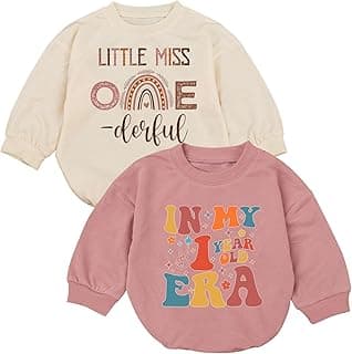 2Pcs Baby Girl First Birthday Romper, 1st Birthday Era Baby Girl Outfits