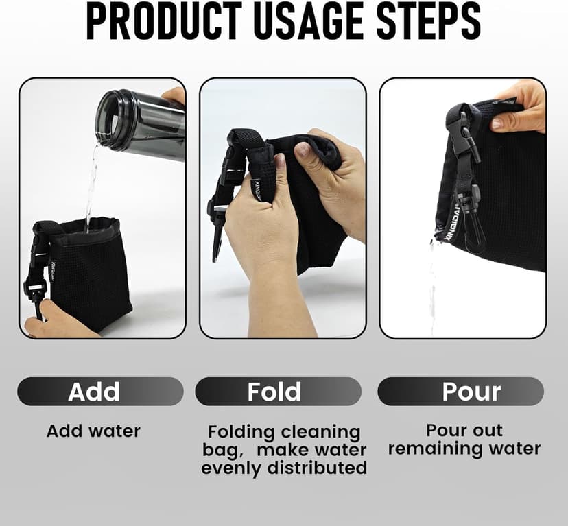 Golf Club and Golf Ball Cleaning Bag - Cleans Club Grooves, Waterproof Clean Face Tech, Detachable Clip, Machine Washable, Stay-Dry Exterior