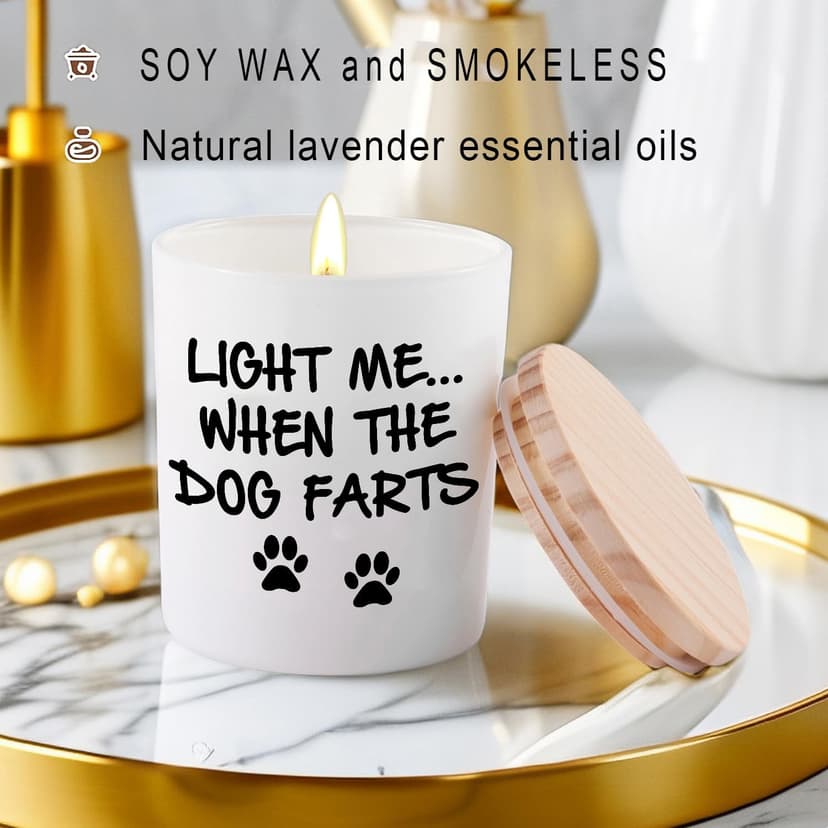 BFJLIFE Funny Gifts for Women Unique Dog Mom Dog Lovers Mothers Day Christmas Birthday Gifts for Her Girlfriend Sister Bestie Best Friend Wife Stocking Stuffers for Women Lavender Scented Soy Candles