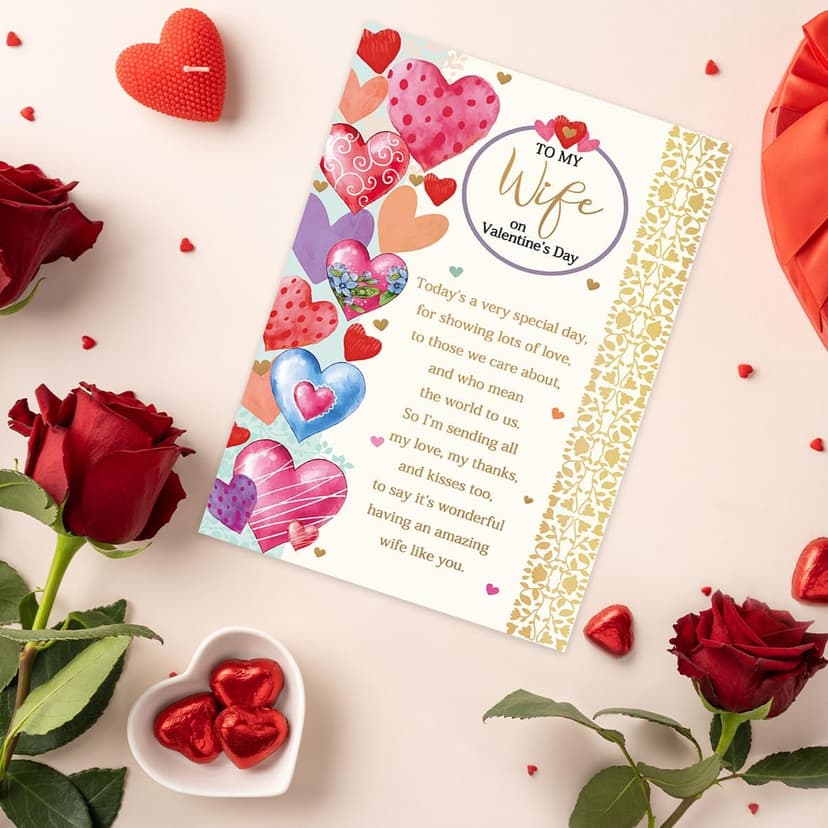 Valentines Day Card for Wife, Valentine's Day Gifts for Wife