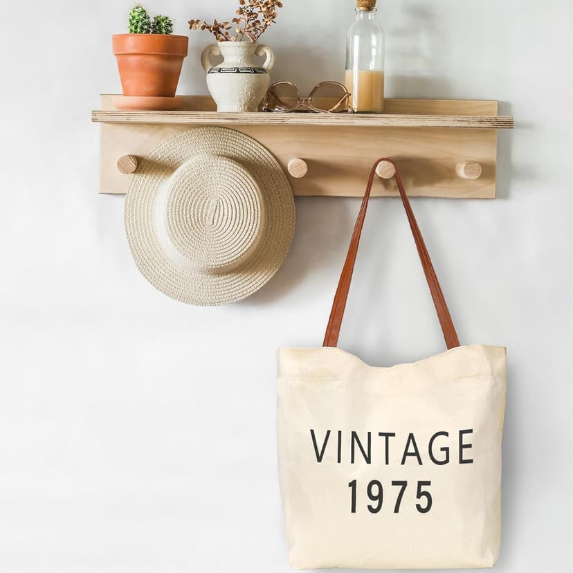 50th Birthday Gifts for Her,50th Birthday Gifts for Women,Gift for 50 Year Old Woman,50 Year Old Gift for Women-Vintage 1975 Tote Bag