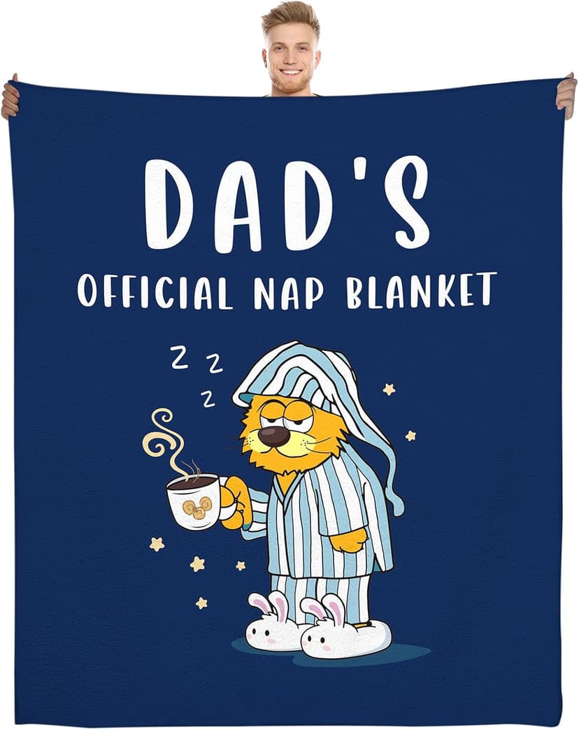 Throw Blanket, Funny Blanket for Dad from Daughter Son, Best Dad Ever Gifts for Papa Birthday Gifts Thanksgiving 50"X60"