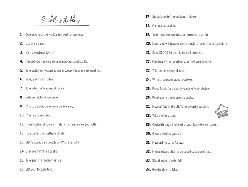 Our Bucket List: A Journal for Couples: Create Your Dream Life Together and Record Your Adventures