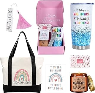 Teacher Appreciation Gifts, Best Teachers Gift for Women, Teacher Christmas Gifts, Unique Funny Thank You/Retirement/Christmas/Birthday Baskets Present for Teachers