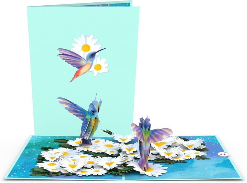 Lovepop Daisy Patch Hummingbirds Pop-Up Card, 5 X 7 Inch, Valentine's Day Gift, Cards for Mom, Thinking of You, Love Card