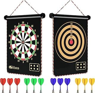 Gitus Magnetic Dart Board Indoor Outdoor Games for Kids with 12 Darts, Gifts for Teenage Boys Teen Boys Gifts Ideas Toys Gifts for 8 9 10 11 12 13 Year Old Boy Game Room Decor