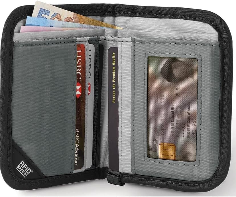 Pacsafe Rfidsafe V50 Anti-theft Blocking Compact Travel Wallet, Black