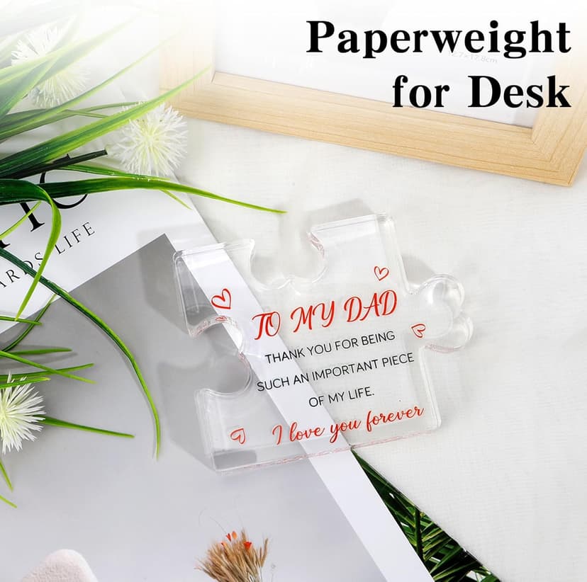 Father's Day Gifts for Dad, Dad Birthday Gift, Dad Gifts from Daughter Son, Dad Gifts for Fathers Day, Cool Gifts for Dad Acrylic Block Presents for Dad Christmas Gifts for Dad