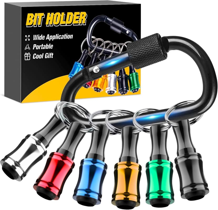 Bit Holder Stocking Stuffers for Men Gifts for Christmas Gifts for Men Who Have Everything Tools for Men Magnetic Drill Bit Holder Keychain Cool Gadgets White Elephant Gifts for Adults Dad Husband Him
