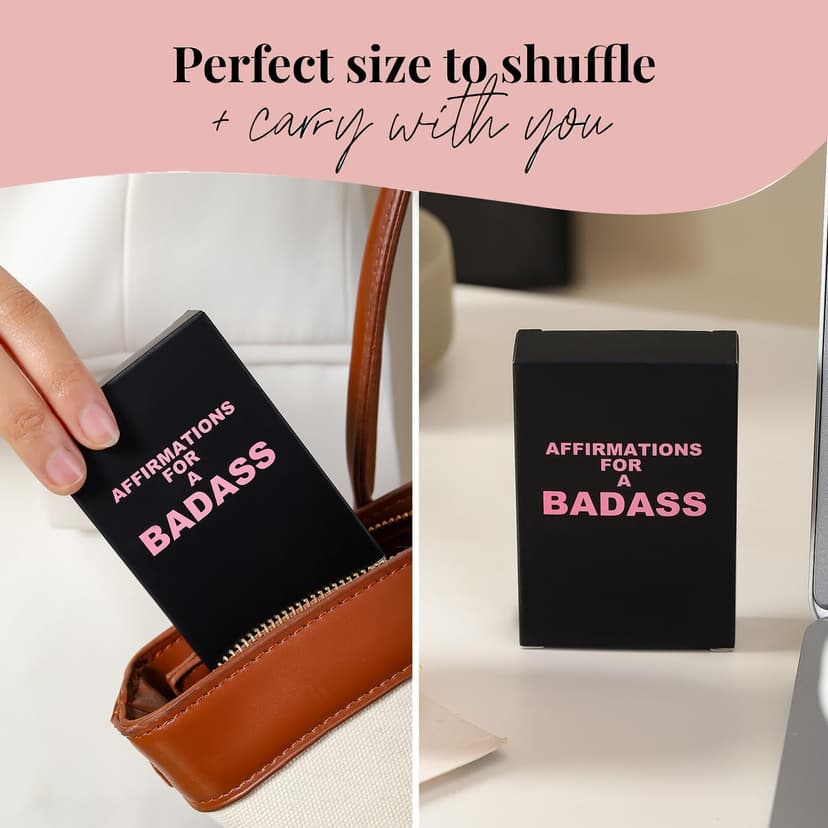 Badass Affirmation Cards - Daily Motivational and Inspirational Cards for Women
