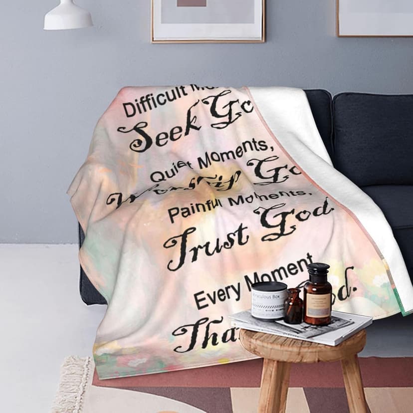 Christian Gifts for Women Faith, Inspirational/Religious/Spiritual Gifts for Adults, Soft Throw Blankets for Women/Men, Personalized Blankets for Adults 40"x 50"