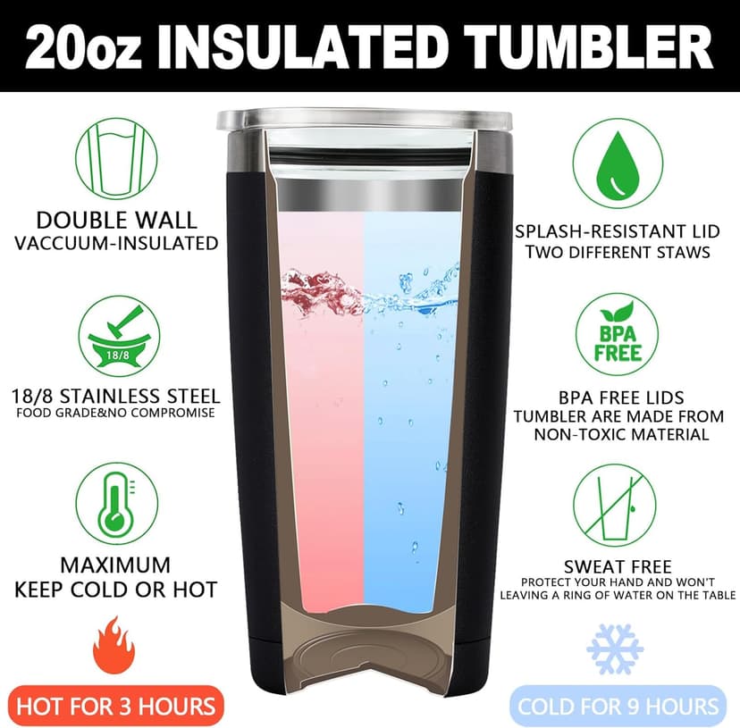 SpenMeta Golf Gifts for Men, Dad, Grandpa - Christmas Fathers Day Golf Gifts for Dad - Great Golfer Player Present - 20oz Golfer Tumbler Cup