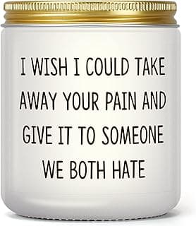 Get Well Soon Gifts for Women Men, Funny Present for Her Him After Surgery, Feel Better Gift for Mom Sick Friends, Grieving, Divorce, Sorry for Your Loss, Take Your Pain Candle