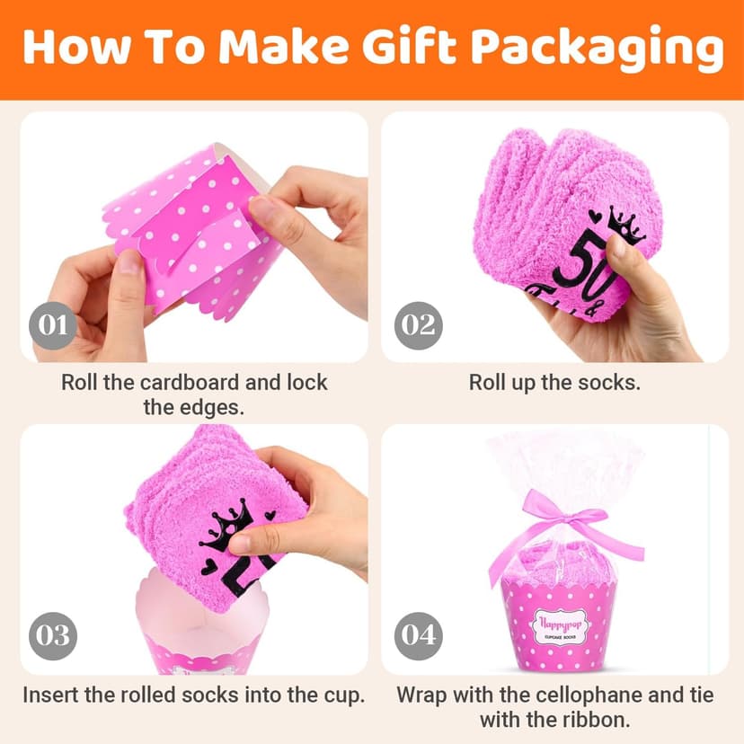 HAPPYPOP 50TH Birthday Gifts for Her - Women Socks for 50 Year Olds for Middle Aged Female Friends