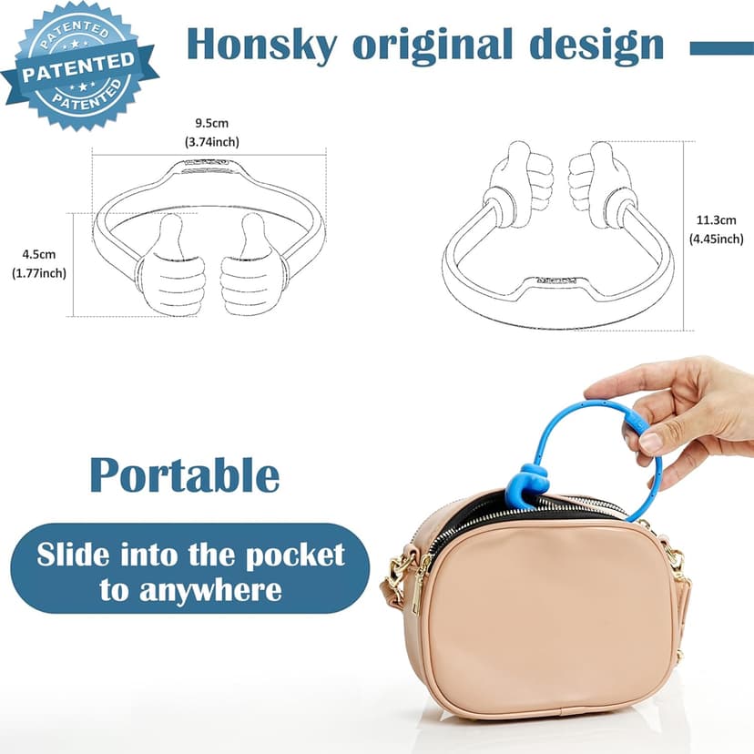 Honsky Cell Phone Stand Holder, Thumbs Up Lazy Phone Stand, Universal Adjustable Flexible, Cute Perfect Stocking Stuffers Gifts for Teen Girls, Compatible with Cell Phones & Tablets,Green