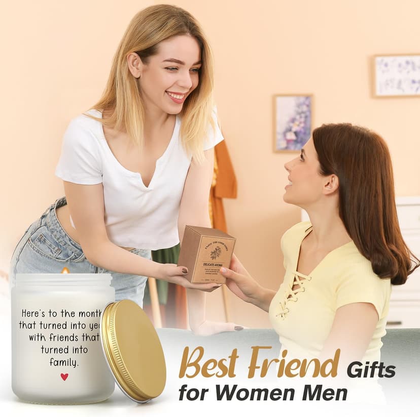 Friendship Gifts for Women Birthday, 50th 60th 70th 1955 Best Friend Birthday Gifts for Friends Female, Candles for Friends, Unique Thank You Gift to Friend Male Bestie BFF Coworker Woman Men Her Him