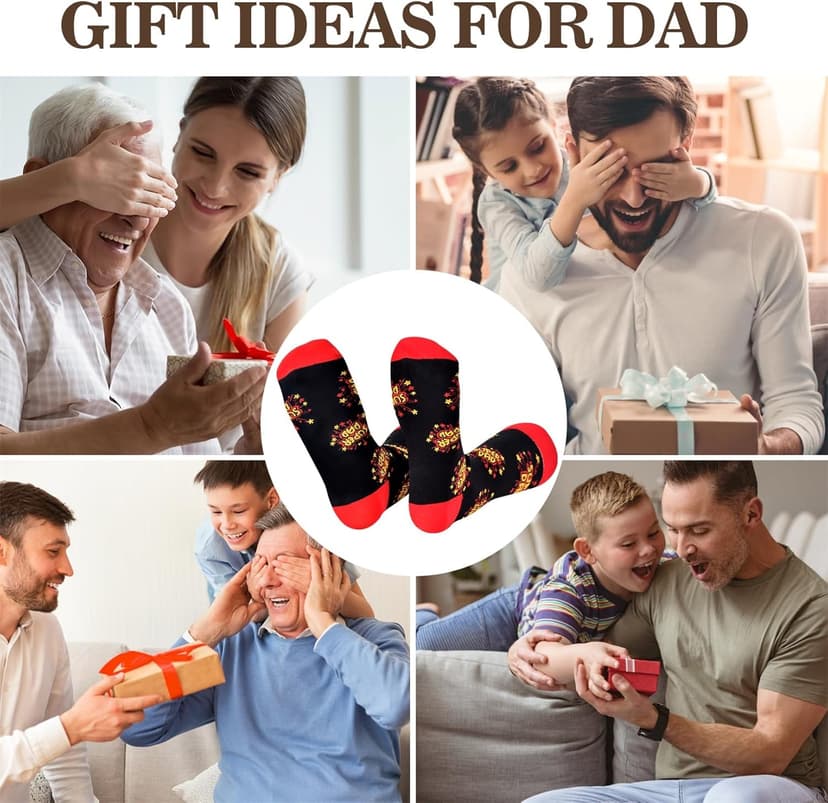 Birthday Gifts for Dad,Fathers Day Dad Gifts from Daughter Son Kids Wife,Funny Socks Christmas Gifts,Stocking Stuffers