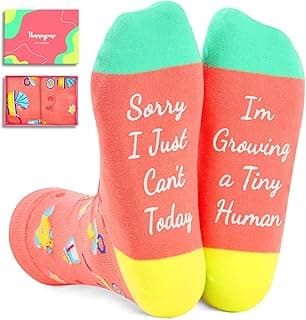 HAPPYPOP Expecting Mother's Day Gifts for New Mom - Mom To Be Gifts for Pregnant Women, Maternity Socks Pregnancy Stocking Stuffers, labor delivery