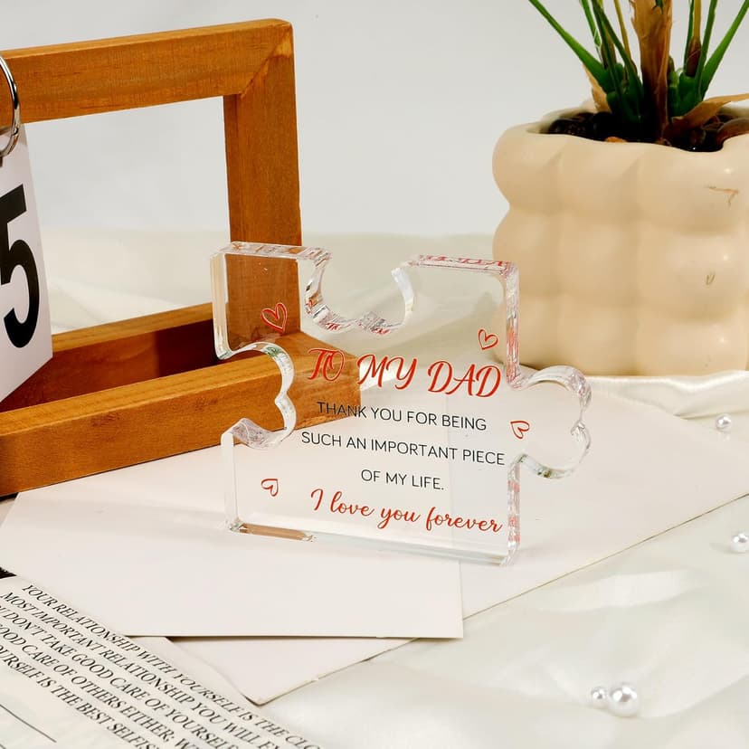 Father's Day Gifts for Dad, Dad Birthday Gift, Dad Gifts from Daughter Son, Dad Gifts for Fathers Day, Cool Gifts for Dad Acrylic Block Presents for Dad Christmas Gifts for Dad