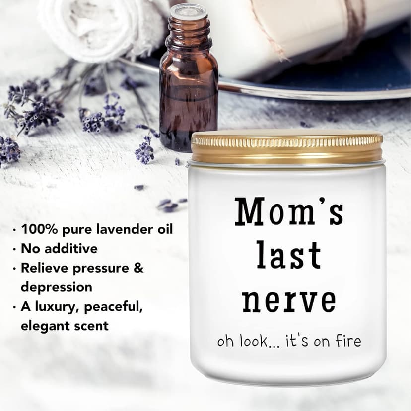 Lacrima Gifts for Mom - Birthday Gifts for Mom from Daughter Son, Lavender Candle