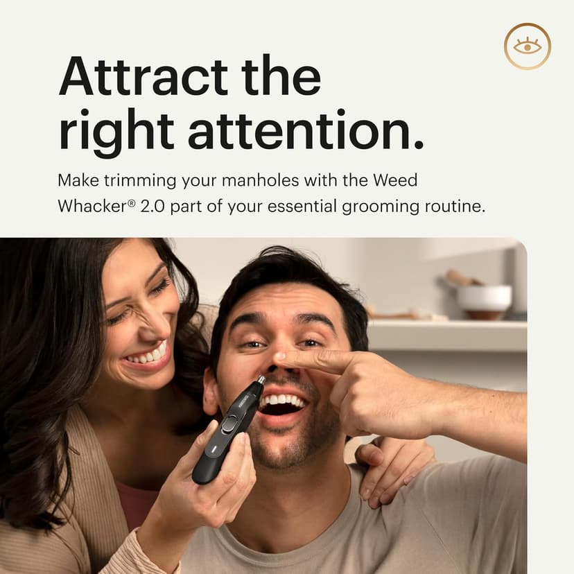 MANSCAPED MANSCAPED® The Weed Whacker® 2.0 Electric Nose & Ear Hair Trimmer – 7,000 RPM Precision Tool with Rechargeable Battery, Wet/Dry, Easy to Clean, Improved Stainless Steel Replaceable Blade