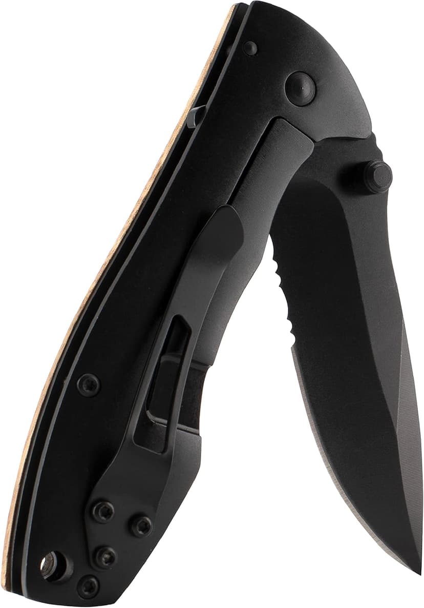 Gifts for Men, Personalized Engraved Oak Wood Pocket Knife - 36 Icons, 20 Stylish Font - Custom Pocket Knives