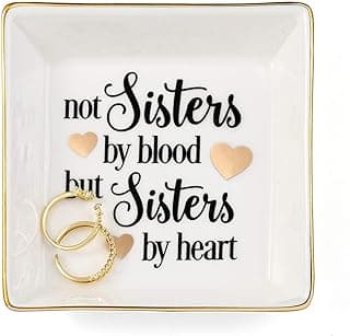 JoycuFF Friend Gifts for Women Marble Ceramic Ring Dish Trinket Tray-Gifts for Best Friend Birthday Christmas