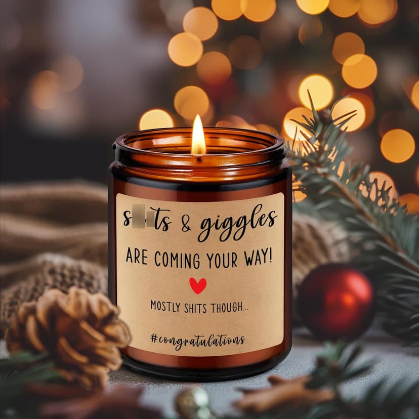 Miracu Funny Baby Shower Candle, New Parents Gifts for Couples, Unique Mom and Dad Gifts for New Parents, Expecting Mom to be - Christmas, Boy Baby Announcement, Congratulations Pregnancy Couple
