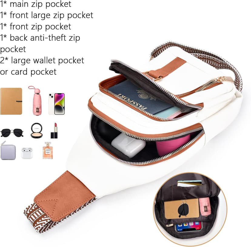 Crossbody Bags for Women Mothers Day Gifts for Mom Her Wife Birthday Gifts Small Sling Bag Leather Fanny Packs for Travel