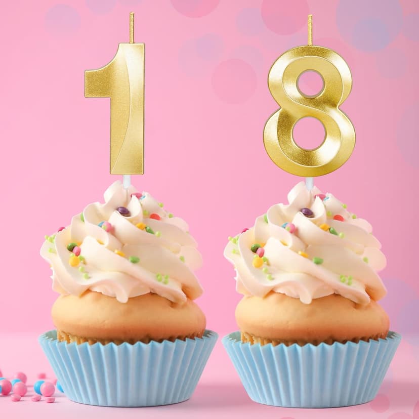 18th Birthday Candles,18th Birthday Decorations for Girls Boys,Happy Birthday Cake Topper for Men,18 Year Old Boy Birthday Gifts