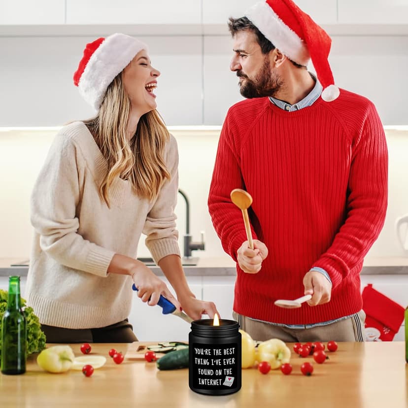 Anniversary Birthday Gifts for Men, Gifts for Boyfriend, Funny Romantic Wedding Gift for Men, Him, Boyfriend, Husband, Best Friends, Lover, Black Cedar Juniper Sandalwood Candle