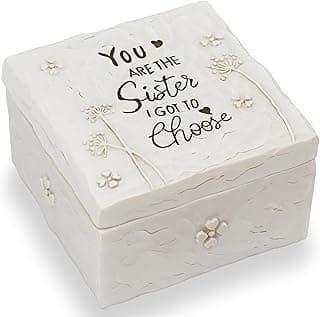 BORLESTA Gifts for Friends - Friend Gifts for Women, Friend Christmas Birthday Gifts for Friends - You're The Sister I Got to Choose - Sister Gifts from Sister, Friendship Hand-Painted Keepsake Box