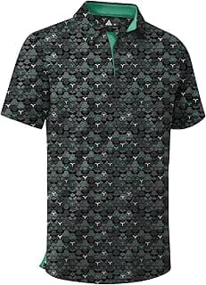 ZITY Men's Golf Shirts Short Sleeve Moisture Wicking Performance Print Patterns Casual Collared Golf Polo Shirt for Men