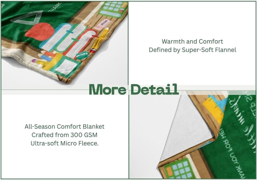 Teacher Throw Blanket - It Takes a Big Heart to Help Shape Little Minds - Gifts for Christmas, Teacher Appreciation, End of School Year, Retirement, Thank You or Birthday - 50"x 60"