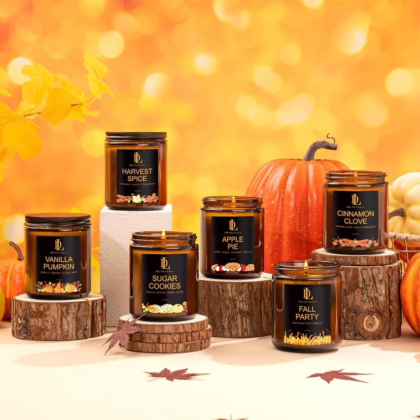 Fall Winter Candle | Sugar Cookies Scented Candle - Thanksgiving Home Decor, 7oz Winter Soy Candles with 50hr Burn Time, Holiday Thanksgiving Christmas Gifts for Women Men