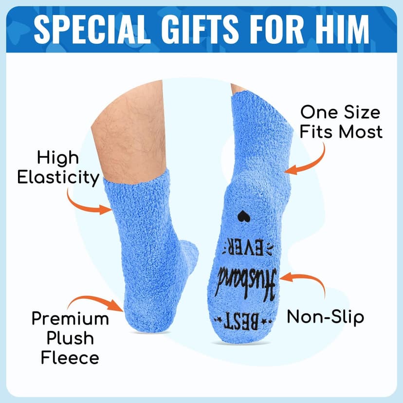 HAPPYPOP Gift Idea For Him - Gifts For New Dad Son Brother Husband Uncle, In Law Gifts, Funny Men Socks Fathers Day